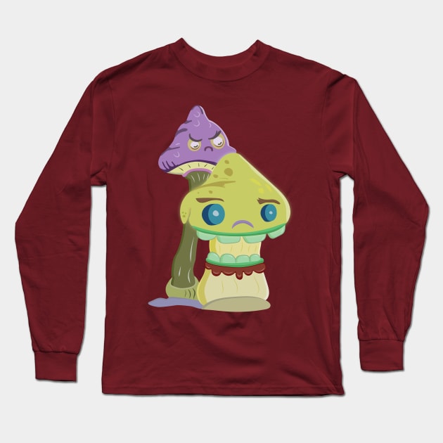 Happy fantasy mushrooms Long Sleeve T-Shirt by BICKOVSTUDIO